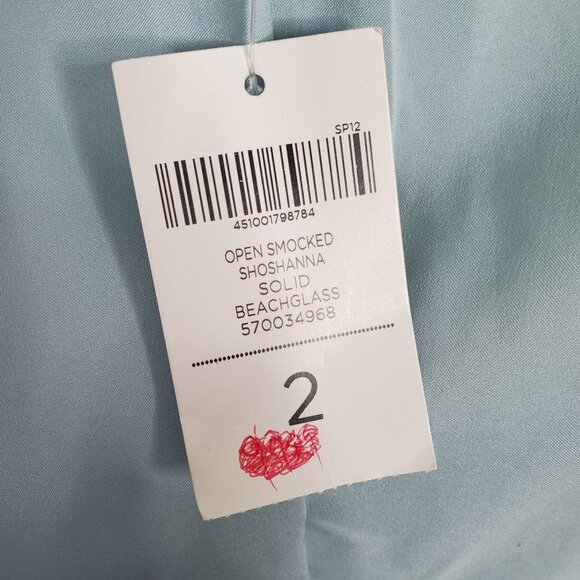 Chicos 2 Size L Jacket Open Smocked Lightweight Lined Shaped Fit Beachglass Teal - Picture 9 of 11